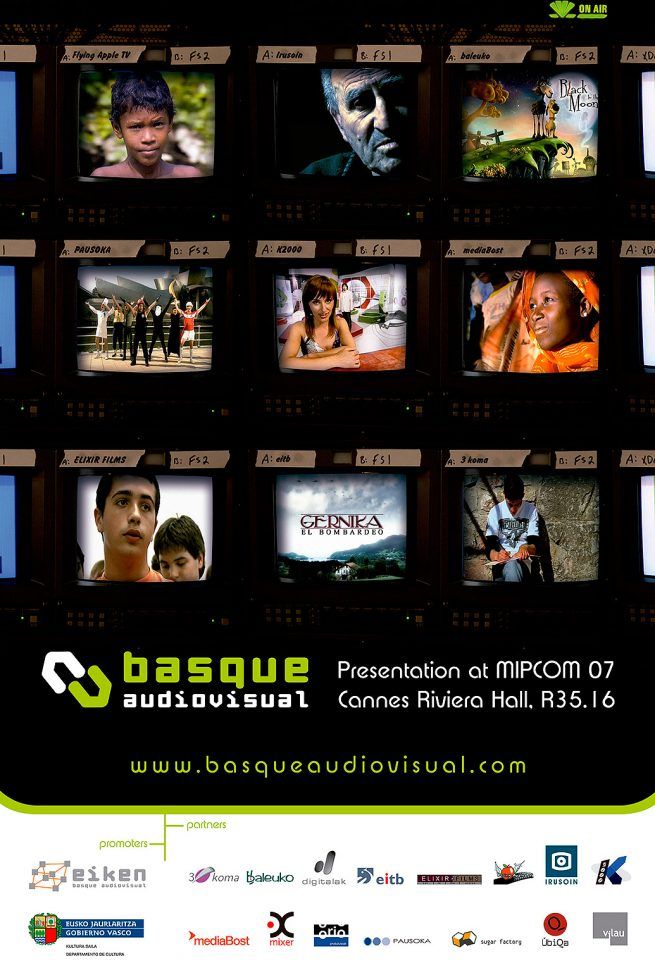 Imagen del cartel de Basque Audiovisual en Mipcom