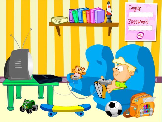 Imagen de la aplicación multimedia de Euskaraz Barra-Barra: pantalla inicial