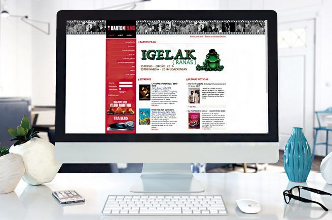 Imagen del sitio web de Barton Films